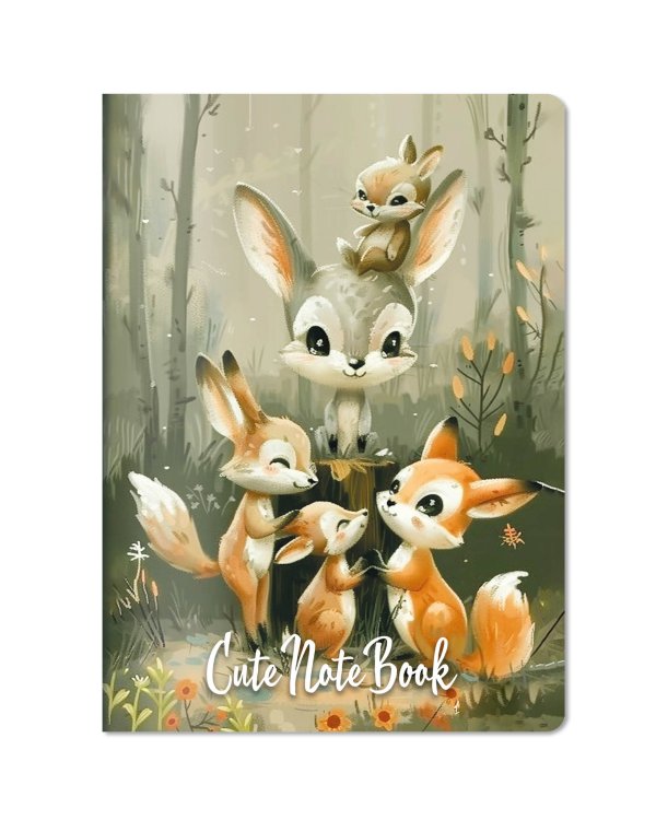 Cute Animals Notebook (А6, 32 л., дизайнерская бумага)