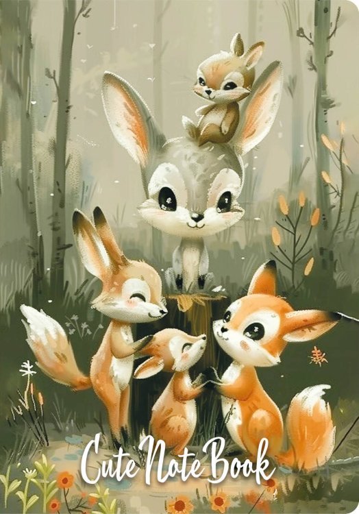 Блокноты с любовью. Лучший подарок маленькому близкому Cute Animals Notebook (А6, 32 л., дизайнерская бумага)