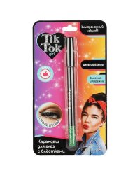 Карандаш для глаз с блестками, зеленый TIK TOK GIRL в кор.48*12шт