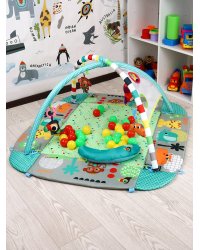 Коврик развивающий с игрушками "Веселые зверушки-1" (111x100x54см) (в коробке) (Арт. Y23646022)