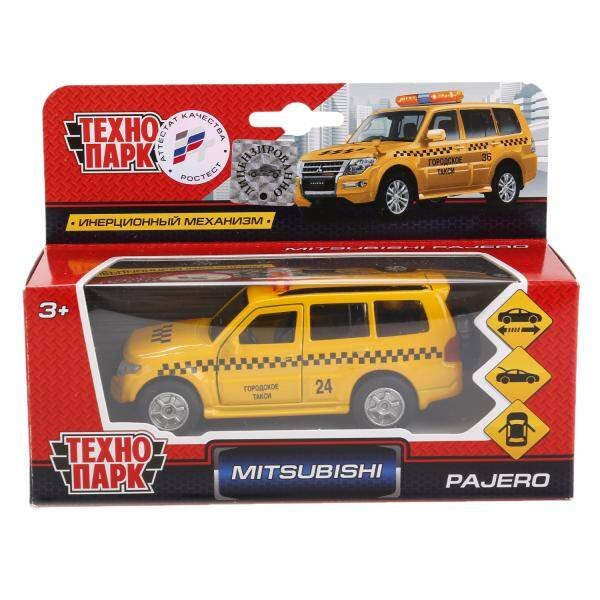 "ТЕХНОПАРК" БЕЗ СВЕТА И ЗВУКА (Умка) ТМ ТЕХНОПАРК. МЕТАЛЛ MITSUBISHI PAJERO ТАКСИ 12 СМ, ОТКРЫВ.ДВЕРИ, ИНЕРЦ. В КОР. в кор.2*24шт