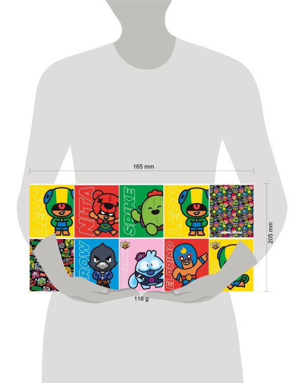 Brawl Stars. Тетрадь школьная, клетка,48 л.