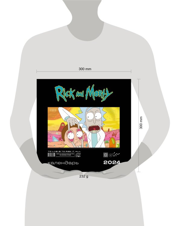 Рик и Морти. Календарь настенный на 2024 год (300х300 мм)