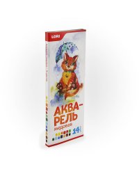 Акварель медовая, 14 цветов, б/к