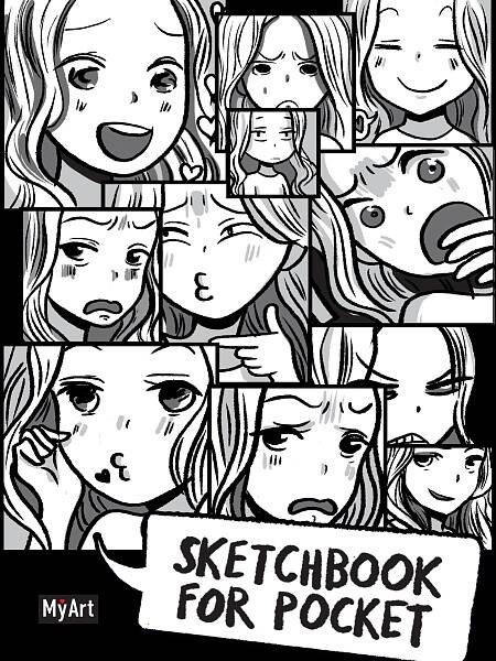 MyArt. Sketchbook for Pocket. Комикс аниме
