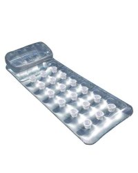 Матрас для плавания с подушкой и подстаканниками188x71 см.Серебро.INTEX.Новинка.(в коробке) 58894EU