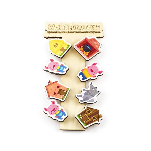 Прищепки-магниты «Три поросёнка», набор 8 шт., 126104
