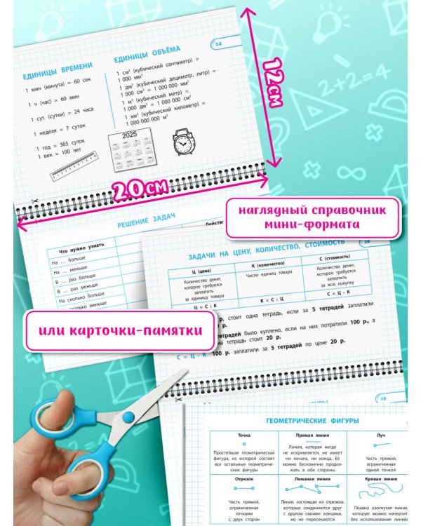 Правила по математике: 1-4 классы