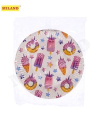 Тарелка бумажная Единороги-сладости (17 см, 6 шт) флоупак ФЛ-7470