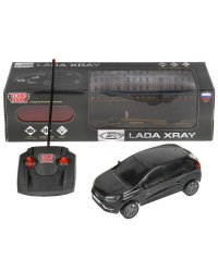 Машина р/у LADA XRAY 18 см, свет, черн, кор. Технопарк в кор.36шт
