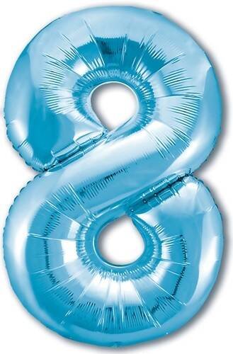 Шар Agura Slim Холодныи? голубои? цифра 8 (40''/102 см) 755334