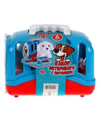 Набор ветеринара плас.клетка 14,5*19*13,5см ИГРАЕМ ВМЕСТЕ в кор.48шт