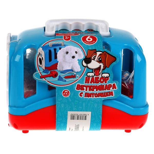 НАБОРЫ ДОКТОРА (Умка) Набор ветеринара плас.клетка 14,5*19*13,5см ИГРАЕМ ВМЕСТЕ в кор.48шт