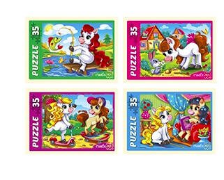 ПАЗЛЫ 35 элементов. УДИВИТЕЛЬНЫЕ ПОНИ (Арт. П35-5127) кратно 32