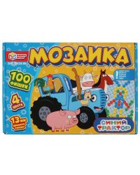Синий трактор. Мозаика пластиковая. 100 фишек. 4 цвета. Поле 280х200мм. в кор. Умные игры в кор.16шт