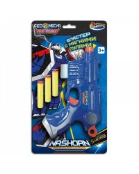 Бластер мягкие пули GEOMECHA блист.17,5*30,9*7см ИГРАЕМ ВМЕСТЕ в кор.2*96шт