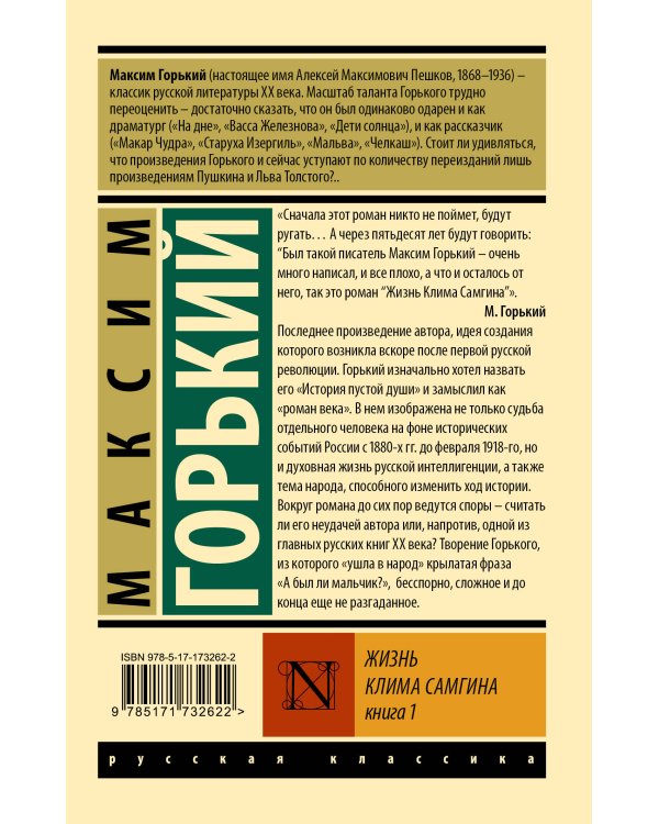 Жизнь Клима Самгина. В 2 кн. Книга 1