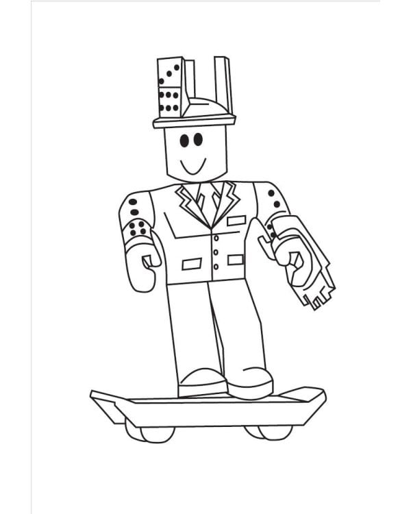 Раскраска для детей в стиле Roblox