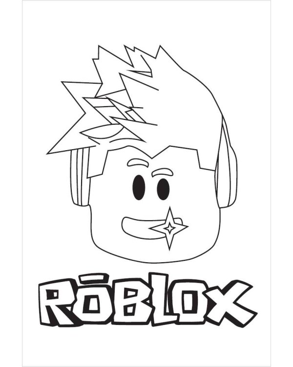 Раскраска для детей в стиле Roblox