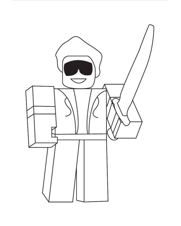 Раскраска для детей в стиле Roblox