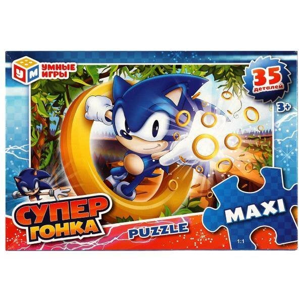 Супергонка. Макси-пазлы  в коробке. Пазл 35 деталей. 180х127х35 мм. Умные игры в кор.24шт