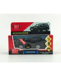 Машина металл свет-звук "TOYOTA PRADO"12см, откр. двери, инерц.,черный в кор. Технопарк в кор.2*36шт