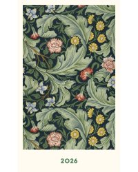 Мини ежедневник. Уильям Моррис (А6, 80 л., мягкая обложка, зеленый)