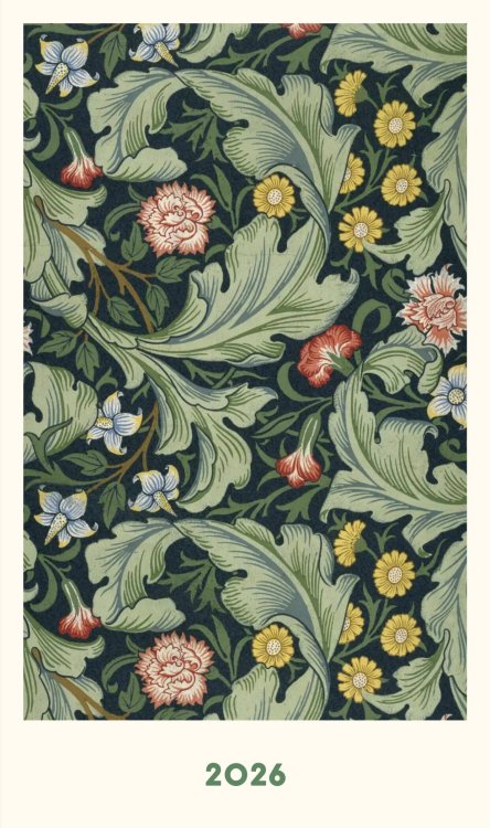 Мини ежедневник. Уильям Моррис (А6, 80 л., мягкая обложка, зеленый)