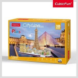 Панорамы CityLine (Юнитойс) 3D пазл Париж CityLine, 114 детали