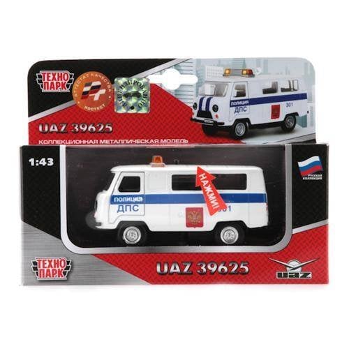 ТЕХНОПАРК (игрушки для мальчиков) ( Умка) Машина "Технопарк" Металл. Инерц. 1:43 Дпс Полиция Белая, Свет+Звук В Кор. В Кор.2*24Шт