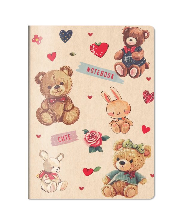 Cute Bear Notebook (А6, 32 л., дизайнерская бумага)
