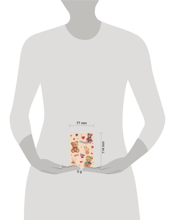 Cute Bear Notebook (А6, 32 л., дизайнерская бумага)