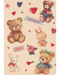 Cute Bear Notebook (А6, 32 л., дизайнерская бумага)