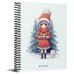 Аниме. Новогодний блокнот (А6, 48 л., цветной блок, на пружине, белый)