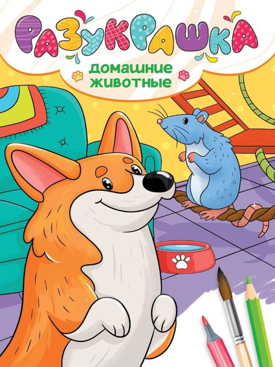 СЕРИЯ: РАСКРАСКА "РАЗУКРАШКА" глянц.ламин.мел.обл. 197х275 (Проф-Пресс) РАЗУКРАШКА. ДОМАШНИЕ ЖИВОТНЫЕ