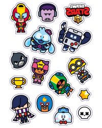 Brawl Stars Переводные тату. Скуик