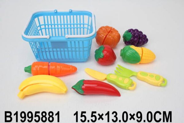 Набор для резки "Натуральные продукты-1"(9 предметов,в корзинке) ( Арт. 1995881)