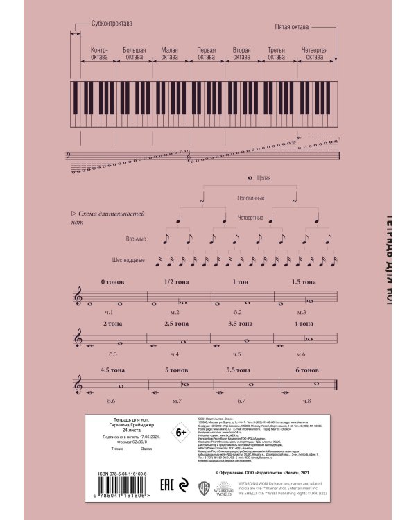 Тетрадь для нот. Гермиона Грейнджер. Коллекция «Cute kids» (24 л., А4, вертикальная, скрепка)