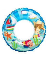 Круг надувной для плавания 61 см. Прозрачное кольцо INTEX (3 вида). Арт. 59242NP