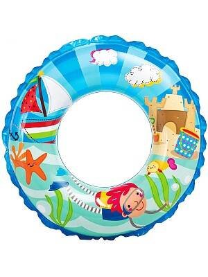 Круг надувной для плавания 61 см. Прозрачное кольцо INTEX (3 вида). Арт. 59242NP