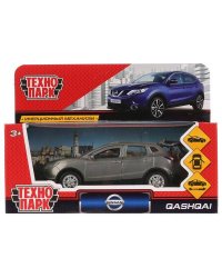 ТМ Технопарк. Машина металл "NISSAN QASHQAI" 12см, откр дв, багаж, инерц, СЕРЫЙ. в кор. в кор.2*36шт