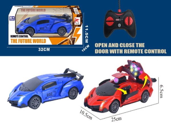 Машинка на р/у "Кабриолет"(25х10,5х6,5 см)(свет,3*АА и 2*АА не в к-те,в кор.) ( Арт. 2226305)