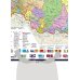 Политическая карта России с флагами А0+ (в новых границах; очень большая) (в тубусе)