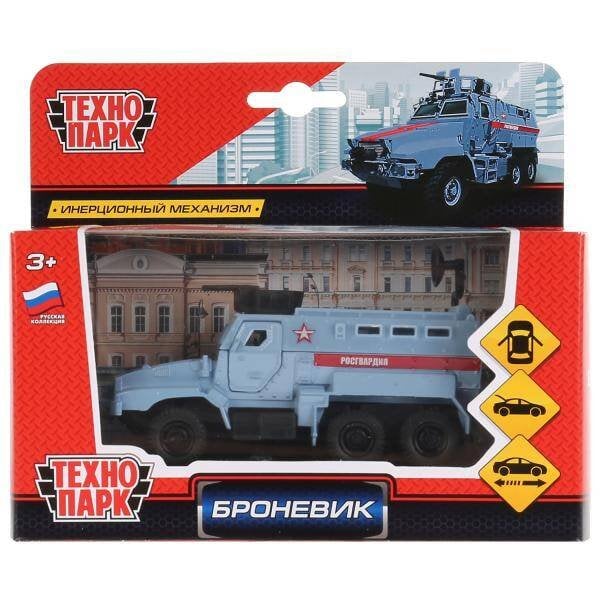 Машина металл БРОНЕВИК РОСГВАРДИЯ 12 см, двер, багаж, пушка, инер, кор. Технопарк в кор.2*24шт