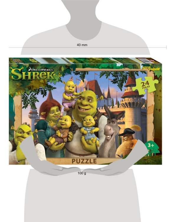 Мозаика "puzzle" maxi 24 "Shrek" (Dreamworks, Мульти)