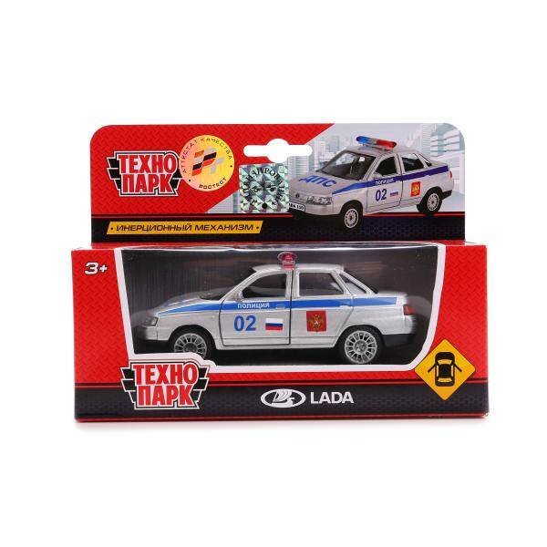 МАШИНЫ МЕТАЛЛ -БЕЗ СВЕТА И ЗВУКА- ТЕХНОПАРК (Умка) МАШИНА "ТЕХНОПАРК" МЕТАЛЛ. ИНЕРЦ. LADA 110 ПОЛИЦИЯ 12СМ, ОТКРЫВ. ДВЕРИ В РУСС. КОР. в кор.2*24шт