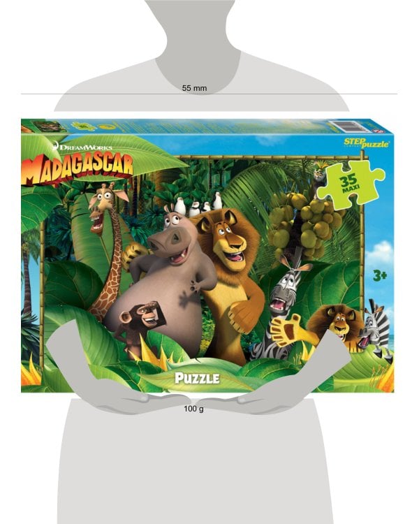 Мозаика "puzzle" 35 MAXI "Мадагаскар - 3" (Dreamworks, Мульти)