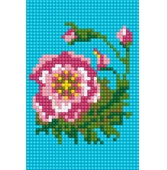 Алмаз. мозаика (блест.) 10х15 см, с подр., с полн. заполн. (10 цв.) ЦВЕТОК (AS1002)