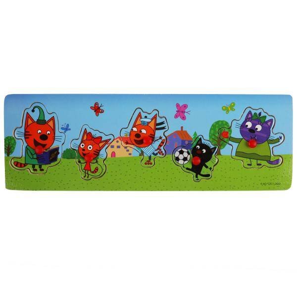 Игрушка деревянная ТРИ КОТА вкладыш 30*10 см Буратино в кор.200шт