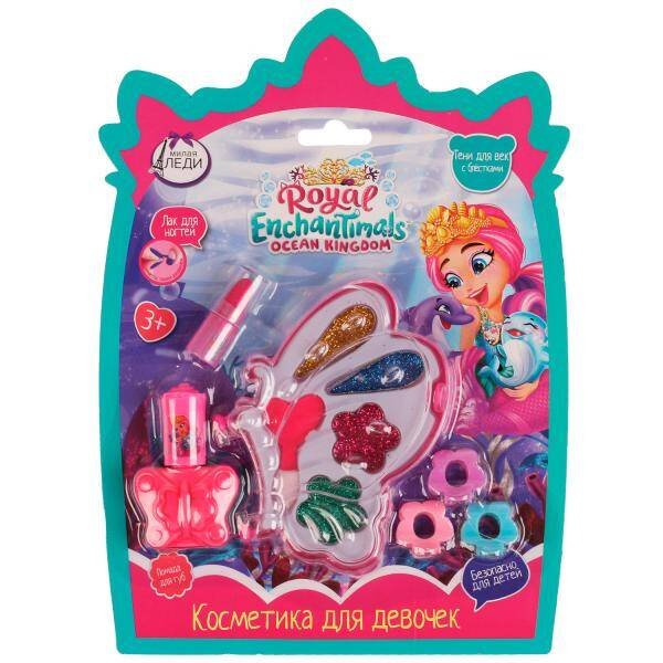 Косметика ДЛЯ ДЕВОЧЕК ЭНЧАНТИМАЛС тени с блестками, лак, помада для губ МИЛАЯ ЛЕДИ в кор.2*180шт